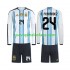 Camiseta de Fútbol Argentina Enzo Fernandez 24 Niño Casa Copa Mundial 2026 Manga Larga