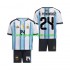 Camiseta de Fútbol Argentina Enzo Fernandez 24 Niño Casa Copa Mundial 2026 Manga Corta