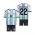Camiseta de Fútbol Argentina Franco Mastantuono 22 Niño Casa Copa Mundial 2026 Manga Corta