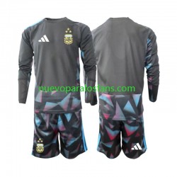 Camiseta de Fútbol Argentina Portero Niño Casa Copa Mundial 2026 Manga Larga