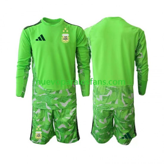 Camiseta de Fútbol Argentina Portero Niño Tercera Copa Mundial 2026 Manga Larga