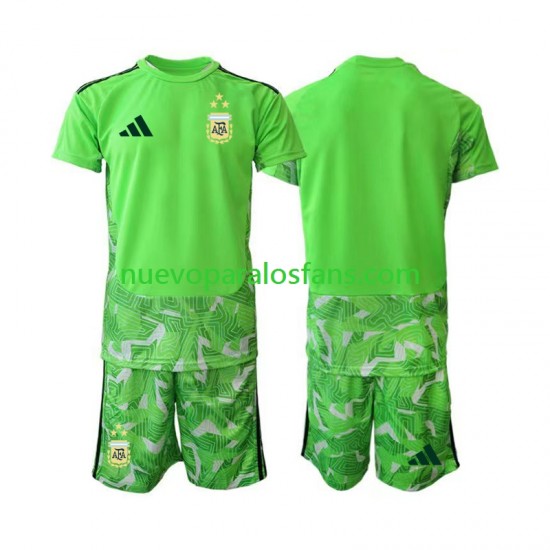 Camiseta de Fútbol Argentina Portero Niño Tercera Copa Mundial 2026 Manga Corta