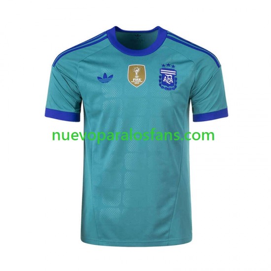 Camiseta de Fútbol Argentina Portero Hombre Exterior Copa Mundial 2026 Manga Corta