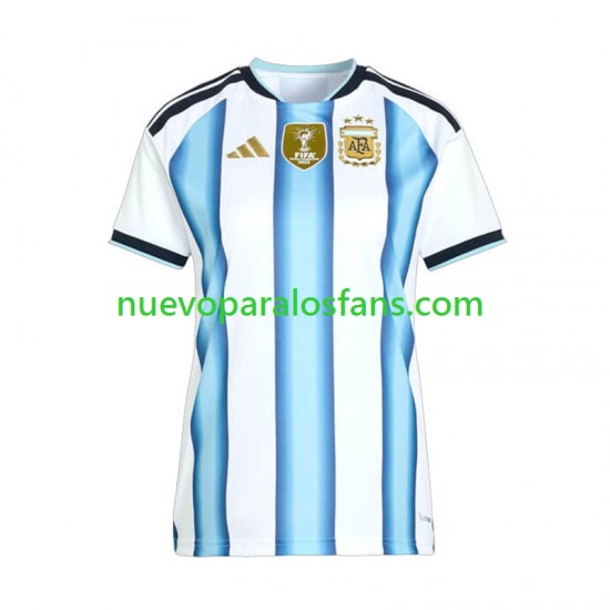 Camiseta de Fútbol Argentina Mujer Casa Copa Mundial 2026 Manga Corta
