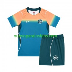 Camiseta de Fútbol Australia Niño Exterior Copa Mundial 2026 Manga Corta