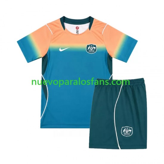 Camiseta de Fútbol Australia Niño Exterior Copa Mundial 2026 Manga Corta