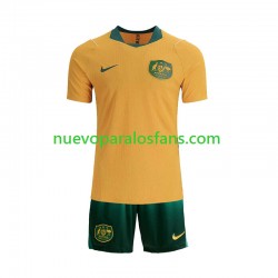 Camiseta de Fútbol Australia Niño Casa Copa Mundial 2026 Manga Corta