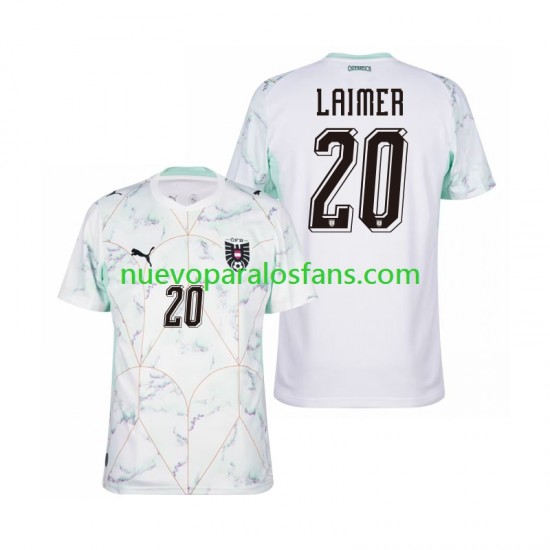 Camiseta de Fútbol Austria Konrad Laimer 20 Hombre Exterior Copa Mundial 2026 Manga Corta