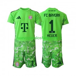 Camiseta de Fútbol Bayern de Múnich Manuel Neuer 1 Portero Niño Casa 2026-2027 Manga Corta