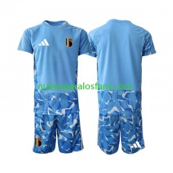 Camiseta de Fútbol Bélgica Portero Niño Casa Copa Mundial 2026 Manga Corta