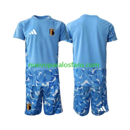 Camiseta de Fútbol Bélgica Portero Niño Casa Copa Mundial 2026 Manga Corta