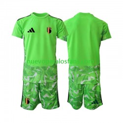 Camiseta de Fútbol Bélgica Portero Niño Tercera Copa Mundial 2026 Manga Corta