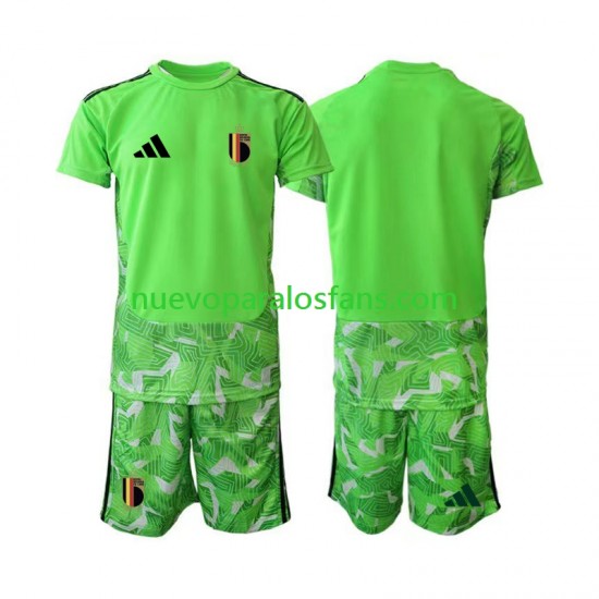 Camiseta de Fútbol Bélgica Portero Niño Tercera Copa Mundial 2026 Manga Corta