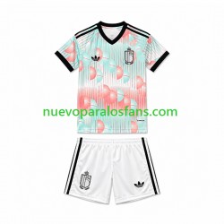 Camiseta de Fútbol Bélgica Niño Exterior Copa Mundial 2026 Manga Corta