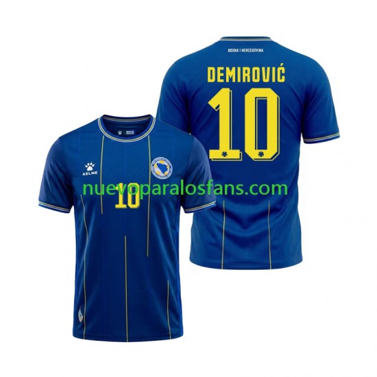 Camiseta de Fútbol Bośnia i Hercegowina Ermedin Demirovic 10 Hombre Casa Copa Mundial 2026 Manga Corta