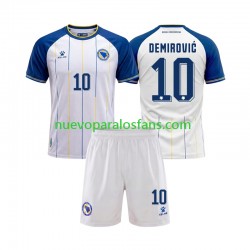 Camiseta de Fútbol Bośnia i Hercegowina Ermedin Demirovic 10 Niño Exterior Copa Mundial 2026 Manga Corta