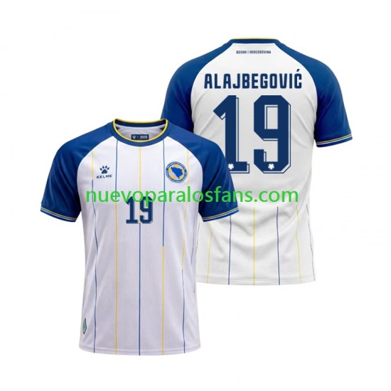 Camiseta de Fútbol Bośnia i Hercegowina Kerim Alajbegovic 19 Hombre Exterior Copa Mundial 2026 Manga Corta