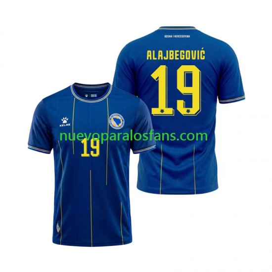 Camiseta de Fútbol Bośnia i Hercegowina Kerim Alajbegovic 19 Hombre Casa Copa Mundial 2026 Manga Corta