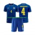 Camiseta de Fútbol Bośnia i Hercegowina Tarik Muharemovic 4 Niño Casa Copa Mundial 2026 Manga Corta