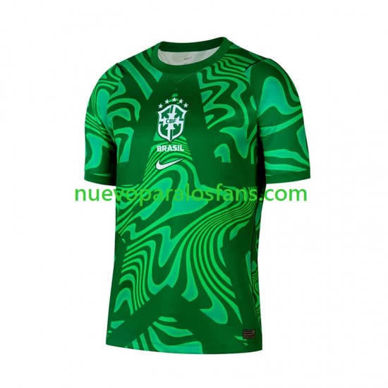 Camiseta de Fútbol Brasil Portero Hombre Exterior Copa Mundial 2026 Manga Corta