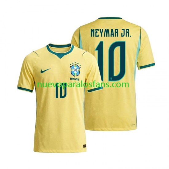 Camiseta de Fútbol Brasil Neymar JR 10 Hombre Casa Copa Mundial 2026 Manga Corta