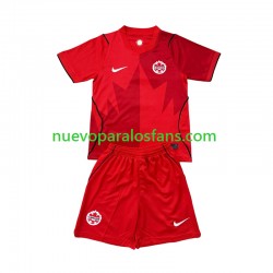 Camiseta de Fútbol Canadá Niño Casa Copa Mundial 2026 Manga Corta