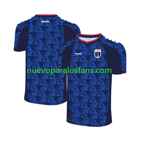 Camiseta de Fútbol Cape Verde Hombre Casa Copa Mundial 2026 Manga Corta