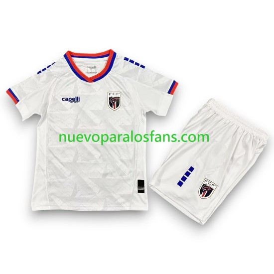 Camiseta de Fútbol Cape Verde Niño Exterior Copa Mundial 2026 Manga Corta