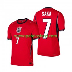 Camiseta de Fútbol Inglaterra Bukayo Saka 7 Hombre Exterior Copa Mundial 2026 Manga Corta