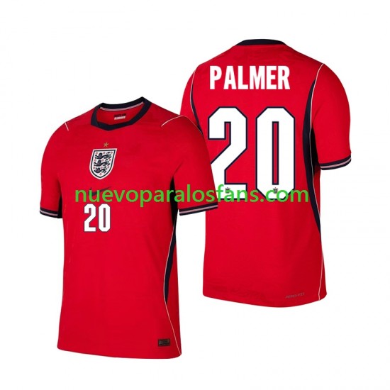 Camiseta de Fútbol Inglaterra Cole Palmer 20 Hombre Exterior Copa Mundial 2026 Manga Corta