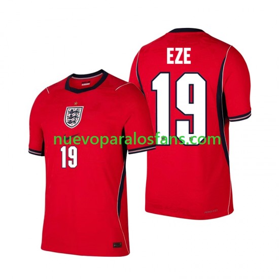 Camiseta de Fútbol Inglaterra Eberechi Eze 19 Hombre Exterior Copa Mundial 2026 Manga Corta