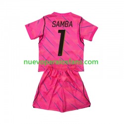 Camiseta de Fútbol Francia Brice Samba 1 Portero Niño Exterior Copa Mundial 2026 Manga Corta