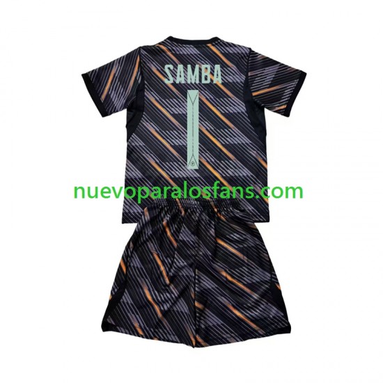 Camiseta de Fútbol Francia Brice Samba 1 Portero Niño Casa Copa Mundial 2026 Manga Corta