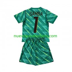 Camiseta de Fútbol Francia Brice Samba 1 Portero Niño Tercera Copa Mundial 2026 Manga Corta