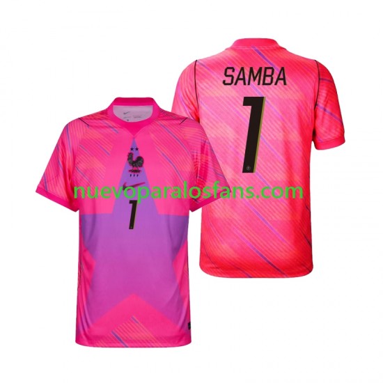 Camiseta de Fútbol Francia Brice Samba 1 Portero Hombre Exterior Copa Mundial 2026 Manga Corta