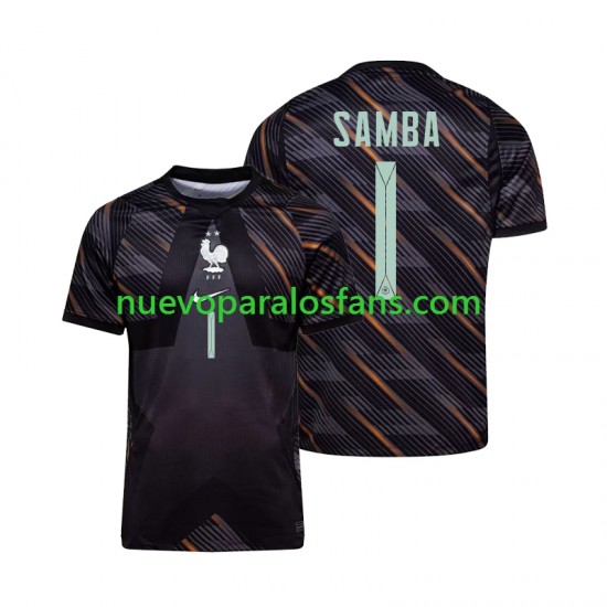 Camiseta de Fútbol Francia Brice Samba 1 Portero Hombre Casa Copa Mundial 2026 Manga Corta