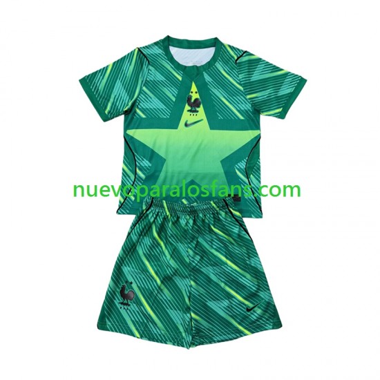 Camiseta de Fútbol Francia Portero Niño Tercera Copa Mundial 2026 Manga Corta