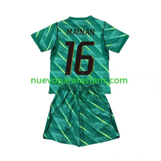 Camiseta de Fútbol Francia Mike Maignan 16 Portero Niño Tercera Copa Mundial 2026 Manga Corta