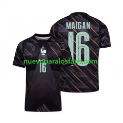 Camiseta de Fútbol Francia Mike Maignan 16 Portero Hombre Casa Copa Mundial 2026 Manga Corta