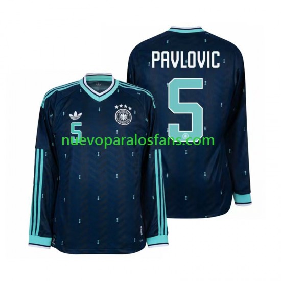 Camiseta de Fútbol Alemania Aleksandar Pavlovic 5 Hombre Exterior Copa Mundial 2026 Manga Larga