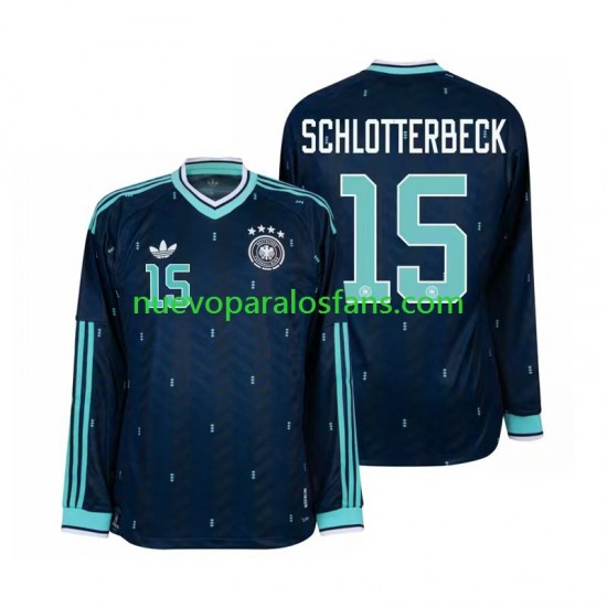 Camiseta de Fútbol Alemania Nico Schlotterbeck 15 Hombre Exterior Copa Mundial 2026 Manga Larga