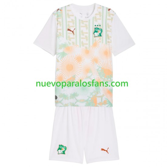 Camiseta de Fútbol Costa De Marfil Niño Exterior Copa Mundial 2026 Manga Corta