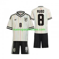 Camiseta de Fútbol Japón Kubo 8 Niño Exterior Copa Mundial 2026 Manga Corta