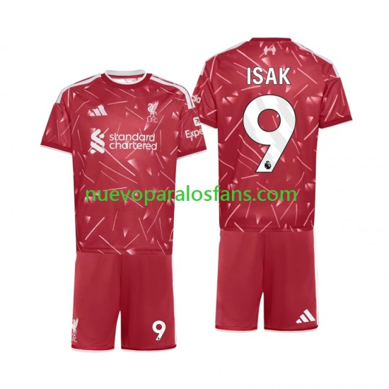 Camiseta de Fútbol Liverpool Alexander Isak 9 Niño Casa 2026-2027 Manga Corta