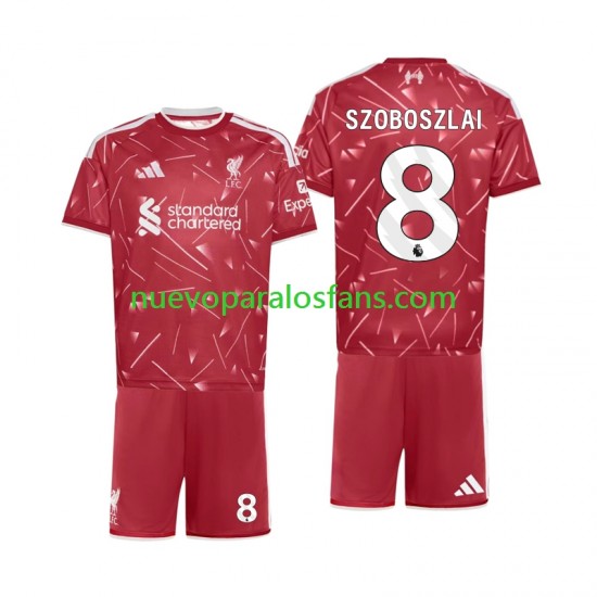 Camiseta de Fútbol Liverpool Dominik Szoboszlai 8 Niño Casa 2026-2027 Manga Corta