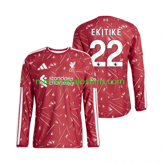 Camiseta de Fútbol Liverpool Hugo Ekitike 22 Hombre Casa 2026-2027 Manga Larga
