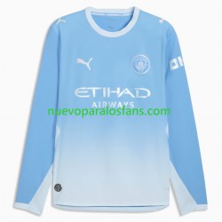 Camiseta de Fútbol Manchester City Hombre Casa 2026-2027 Manga Larga