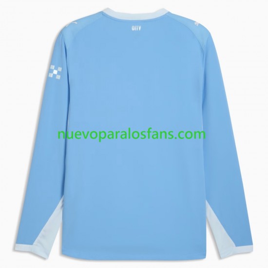 Camiseta de Fútbol Manchester City Hombre Casa 2026-2027 Manga Larga