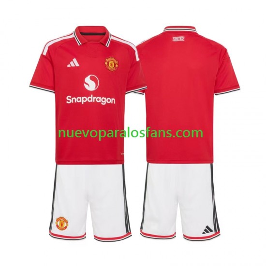 Camiseta de Fútbol Manchester United Niño Casa 2026-2027 Manga Corta