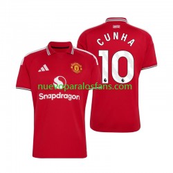 Camiseta de Fútbol Manchester United Matheus Cunha 10 Hombre Casa 2026-2027 Manga Corta